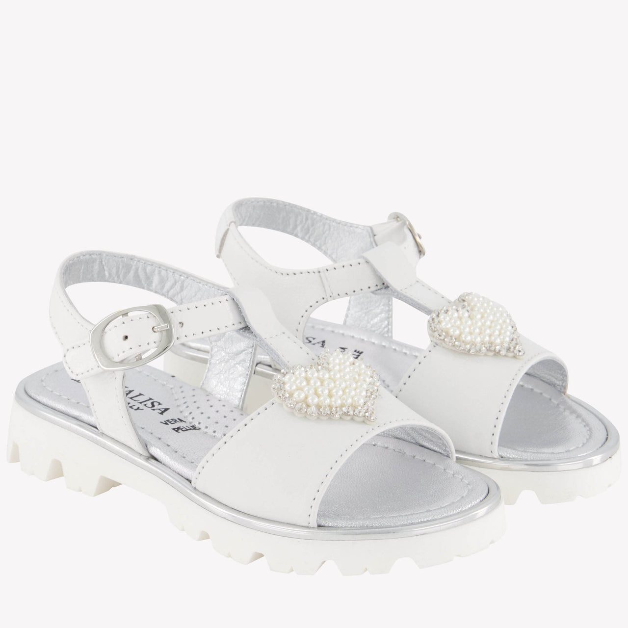 MonnaLisa Mädchen Sandalen Weiß