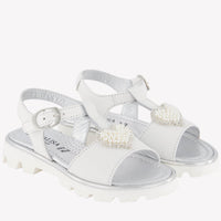 MonnaLisa Mädchen Sandalen Weiß