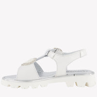 MonnaLisa Mädchen Sandalen Weiß
