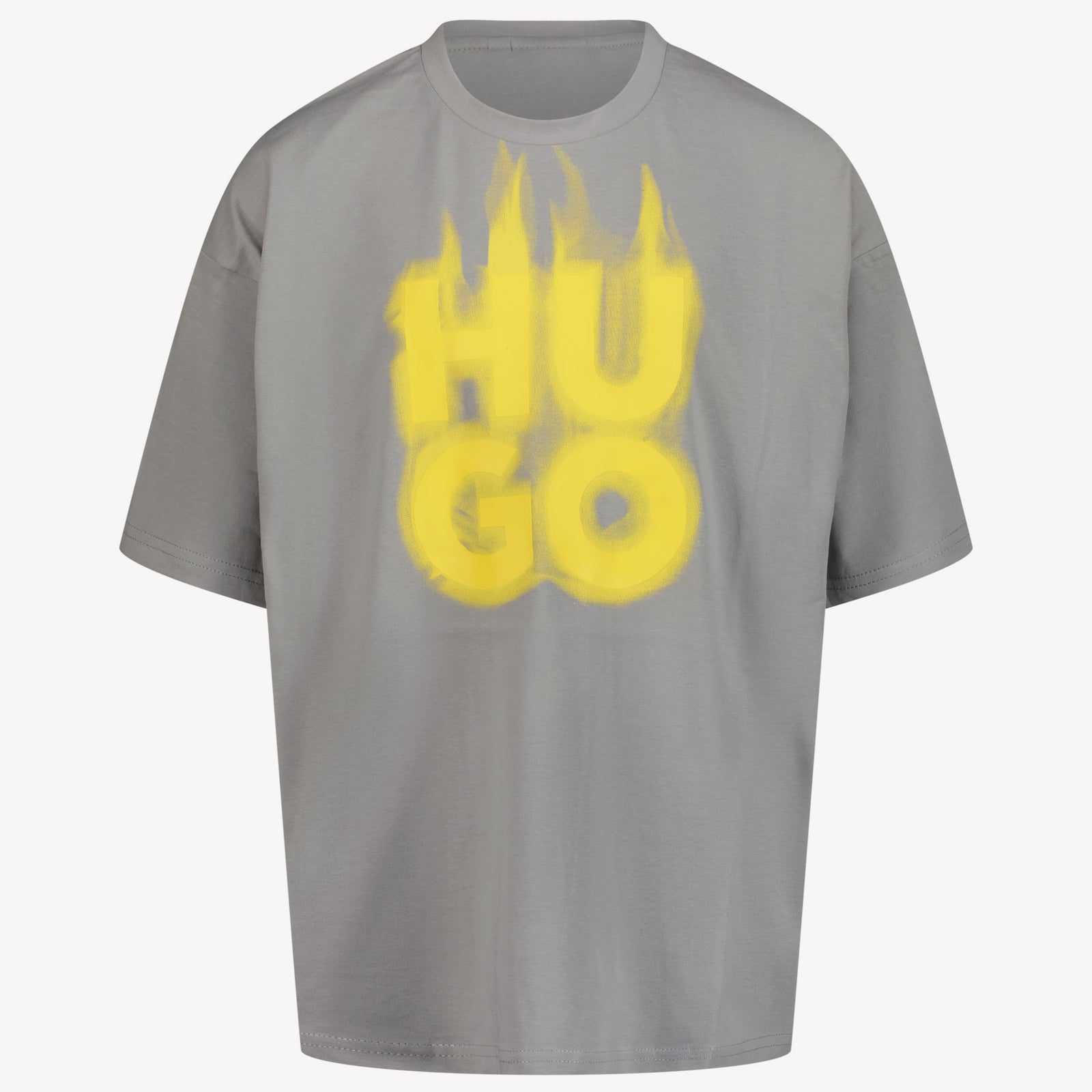 HUGO Kinder Jongens T-Shirt In Licht Grijs