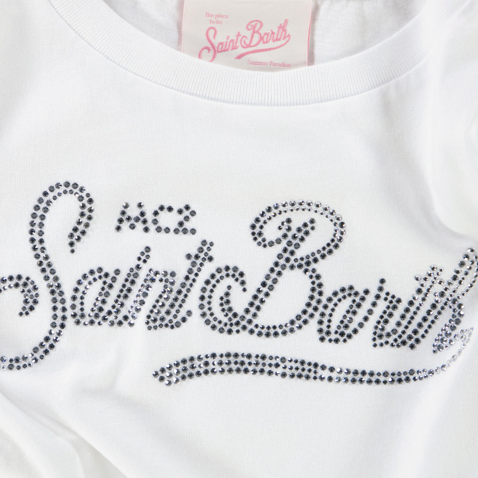 MC2 Saint Barth Ragazzo Ragazze Vestito Bianco