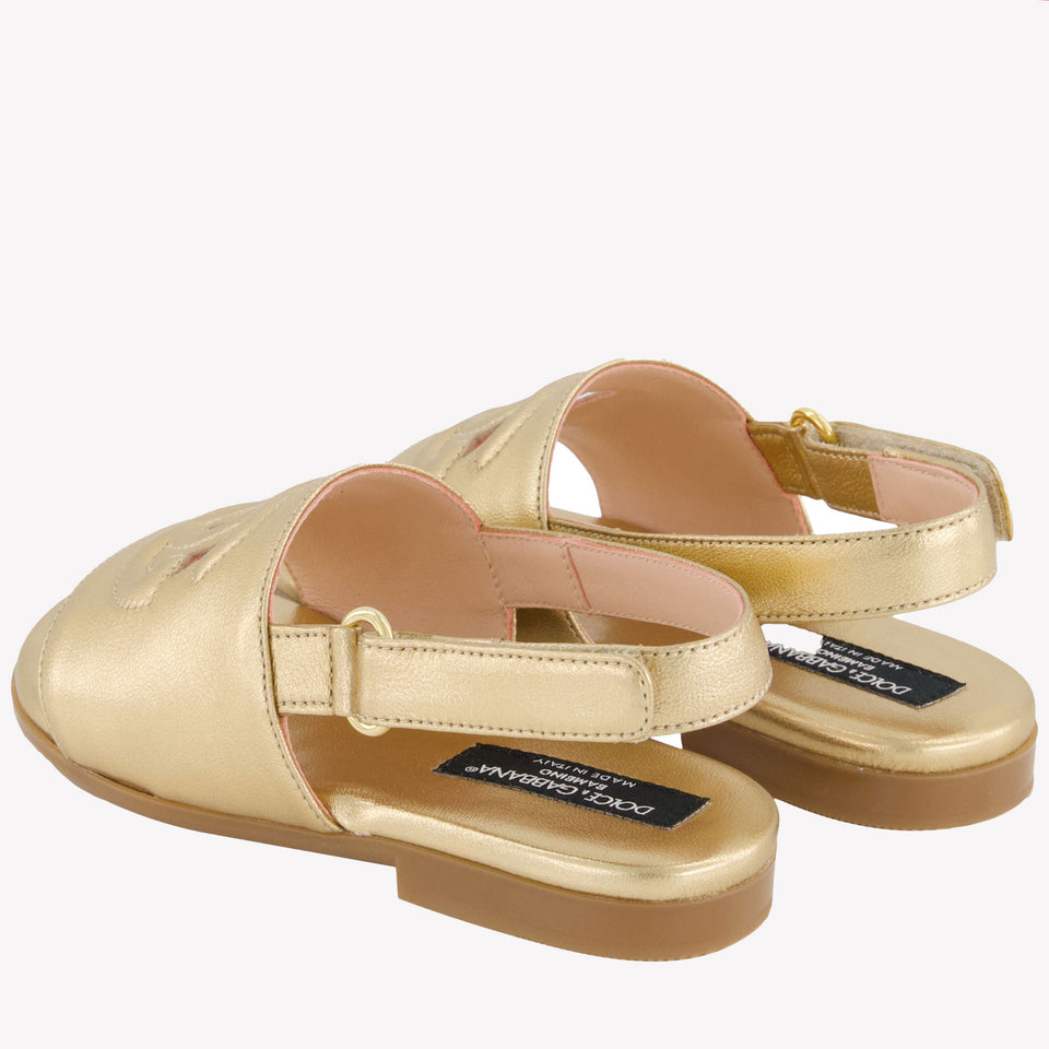 Dolce & Gabbana Girls Sandals In Gold