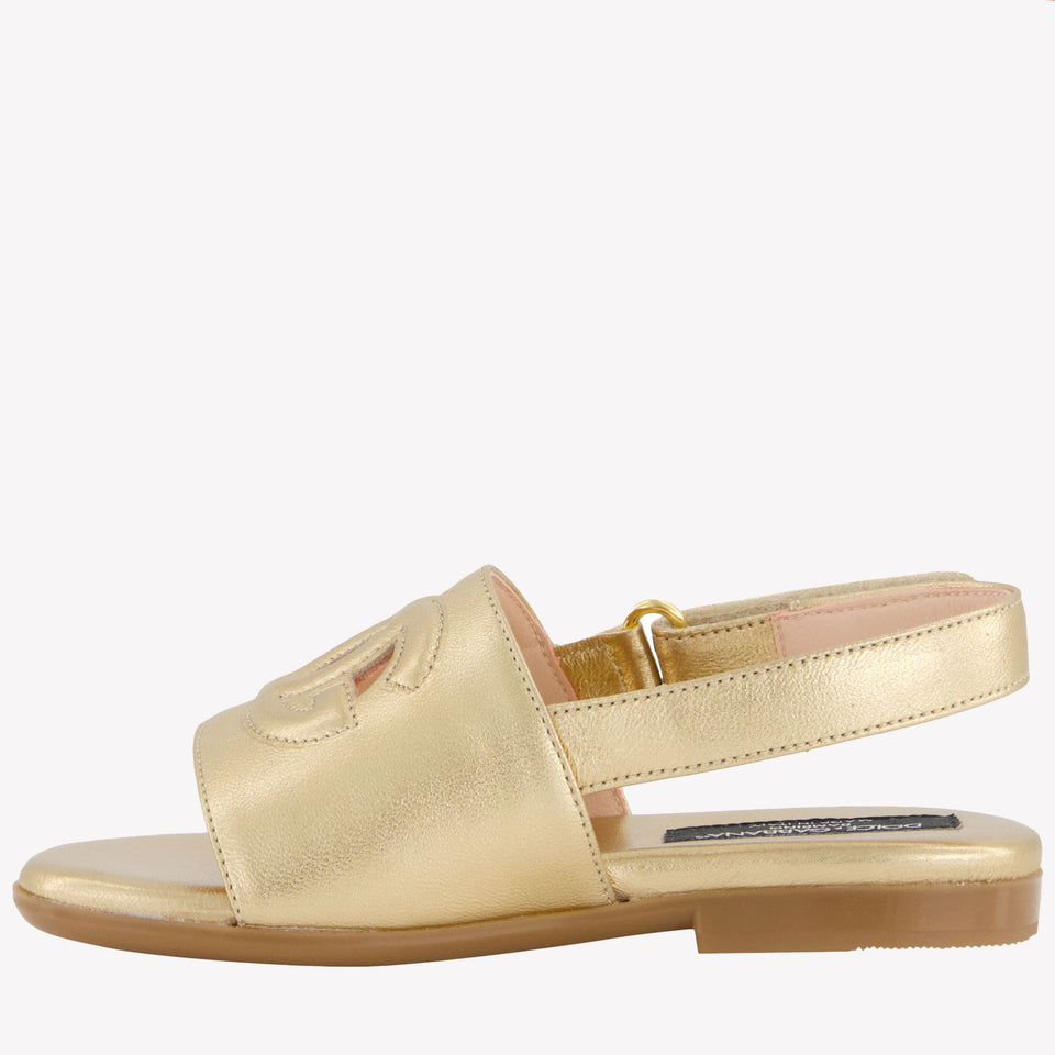 Dolce & Gabbana Girls Sandals In Gold