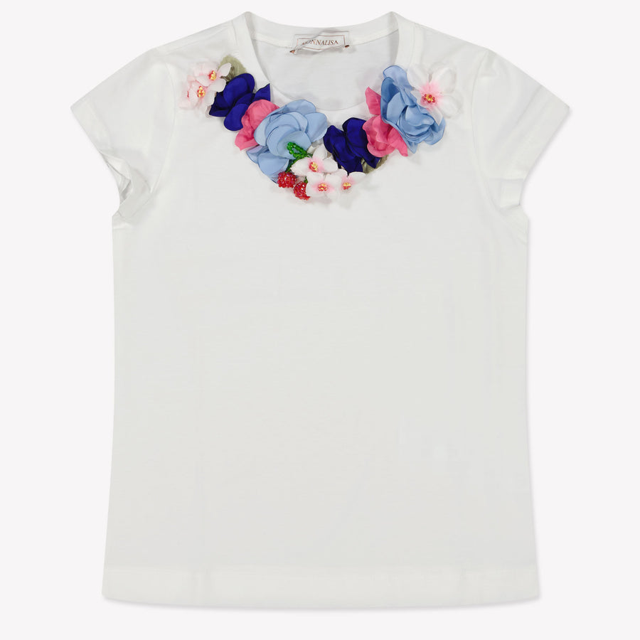 MonnaLisa Kinder Meisjes T-Shirt in Wit