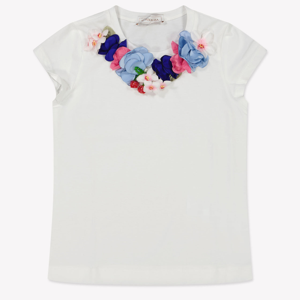 MonnaLisa Niño Chicas Camiseta en Blanco