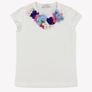 MonnaLisa Niño Chicas Camiseta en Blanco