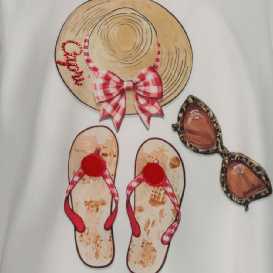 MonnaLisa Enfant Filles T-shirt Blanc