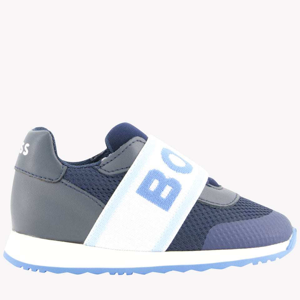 Boss Boys Sneakers in Navy