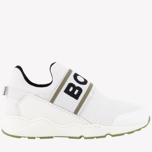Boss Garçons Baskets Blanc