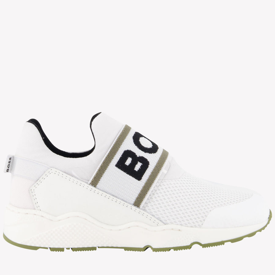 Boss Garçons Baskets Blanc