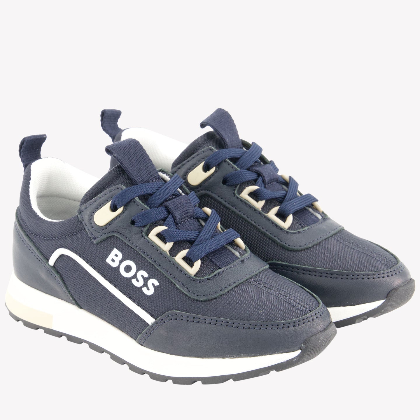 Boss Garçons Baskets Navy