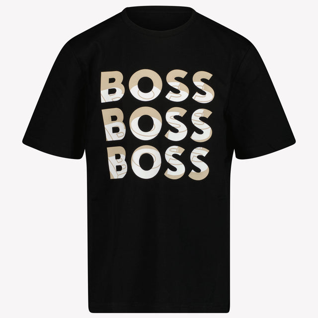 Boss Niño Chicos Camiseta en Negro