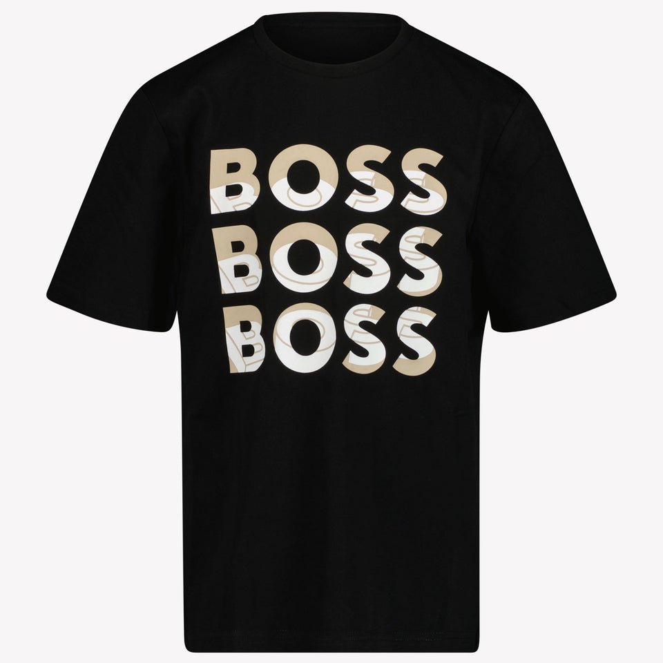 Boss Niño Chicos Camiseta en Negro