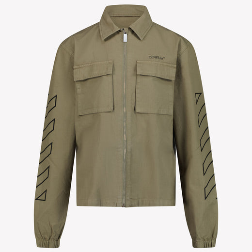 Off-White Niño Chicos Chaqueta de verano en Caqui