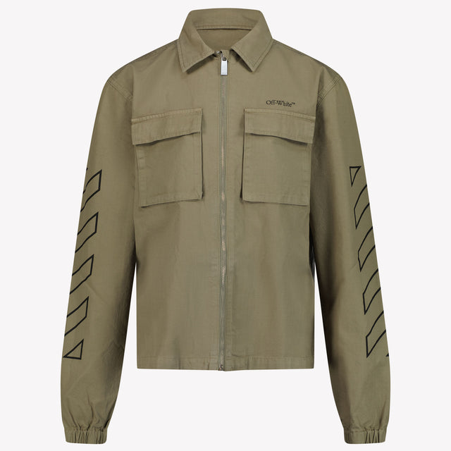 Off-White Niño Chicos Chaqueta de verano en Caqui