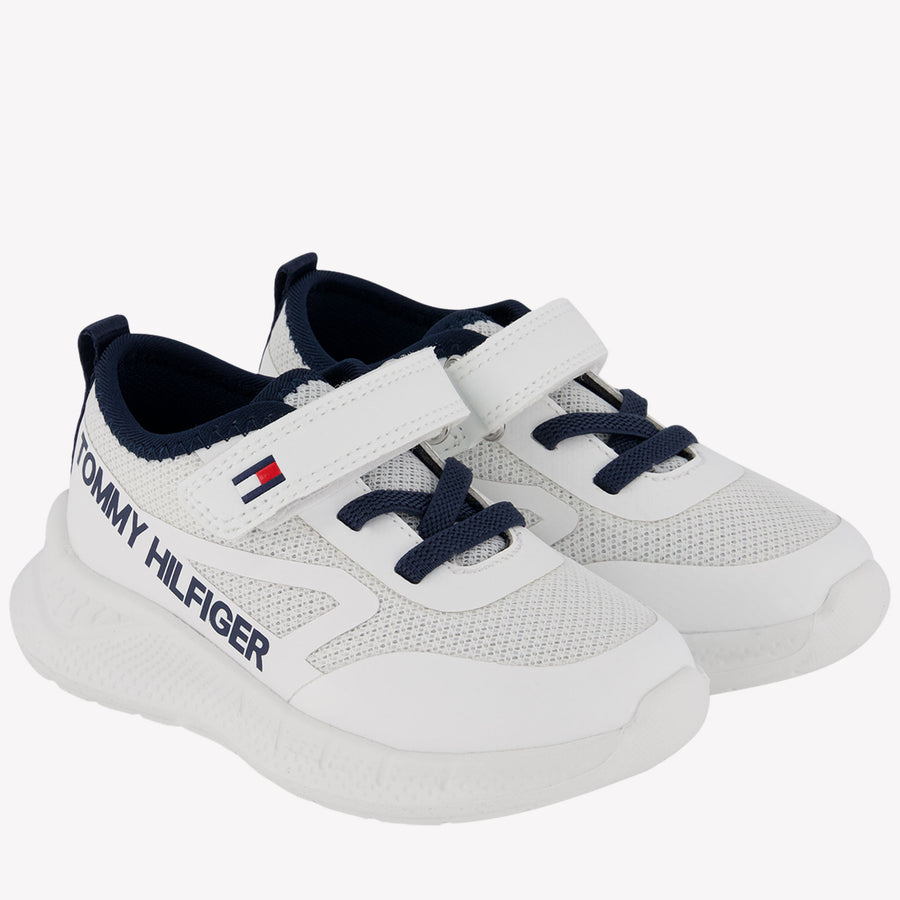 Tommy Hilfiger Garçons Baskets Blanc