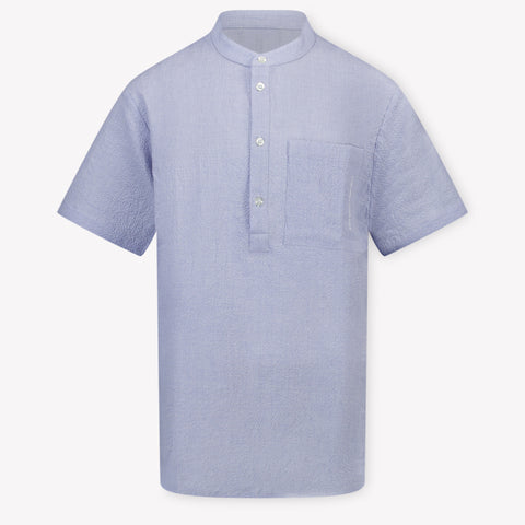 Armani Kinder Garçons Chemisier Bleu Clair