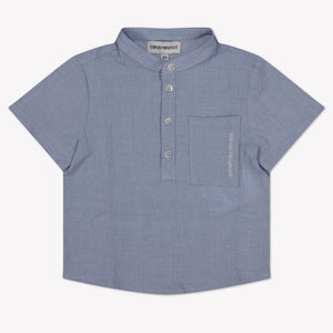 Armani bébé Garçons Chemisier Bleu Clair