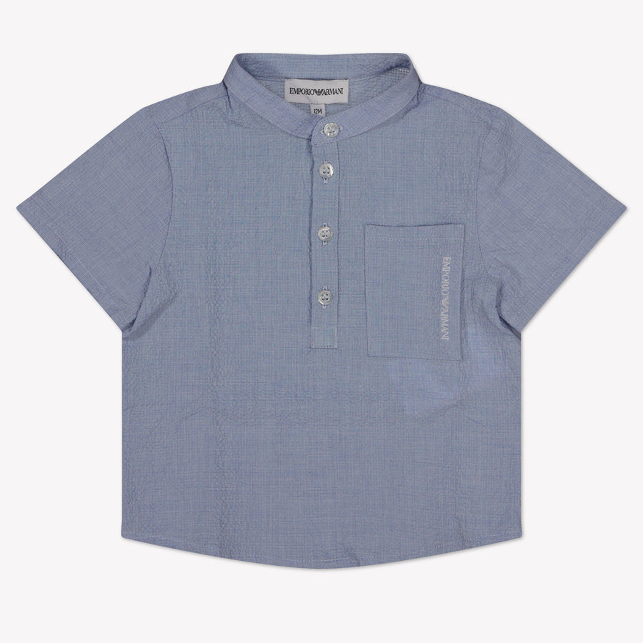 Armani bébé Garçons Chemisier Bleu Clair