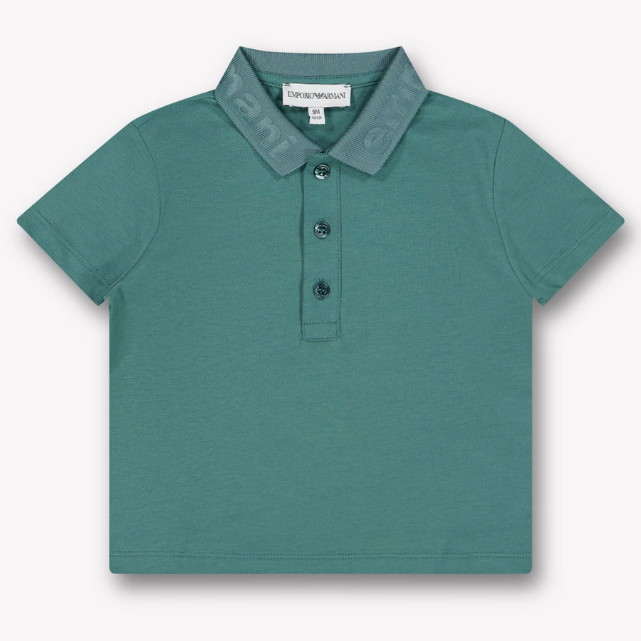 Armani bébé Garçons Polo Vert Foncé
