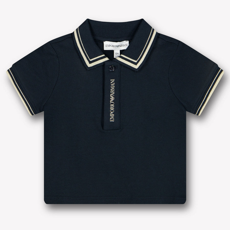 Armani bébé Garçons Polo Bleu Foncé