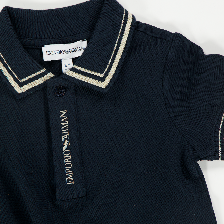 Armani bébé Garçons Polo Bleu Foncé