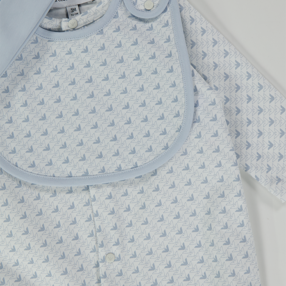 Armani Baby Meisjes Boxpakje In Licht Blauw