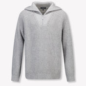 Armani Kinder Garçons Pull Gris