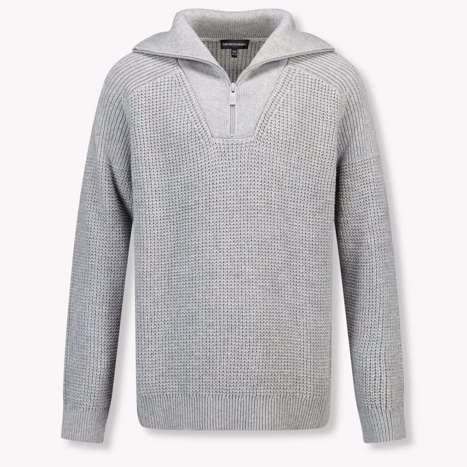 Armani Kinder Garçons Pull Gris
