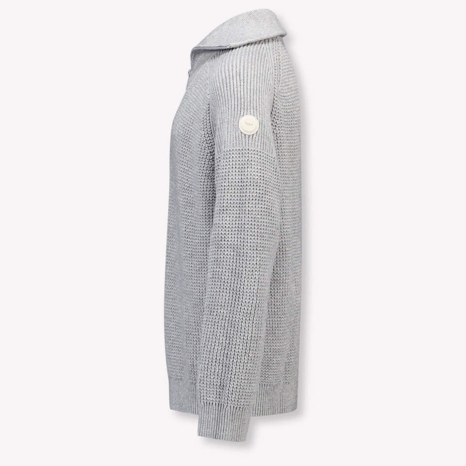 Armani Kinder Garçons Pull Gris