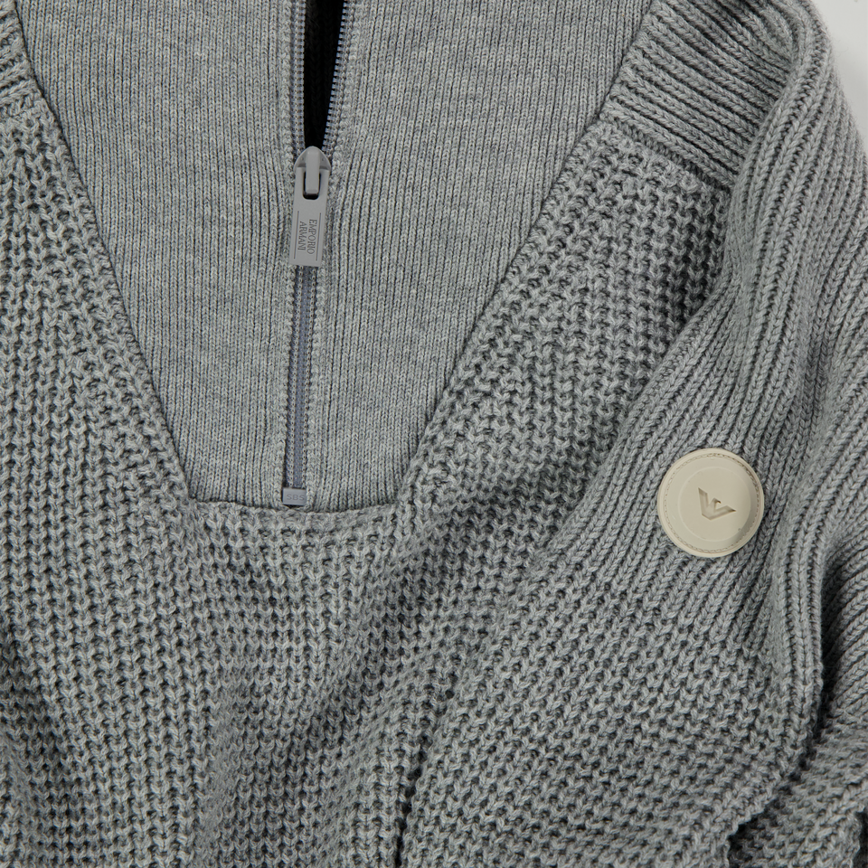 Armani Kinder Garçons Pull Gris