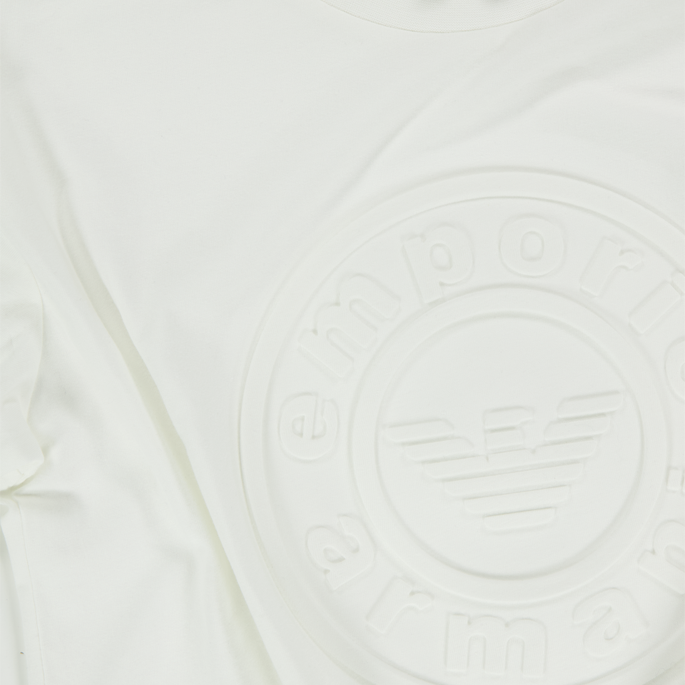 Armani Kinder Garçons T-shirt Blanc