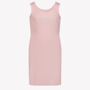 Guess Enfant Filles Robe Rose Léger