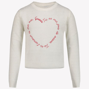 Guess Kinder Mädchen Pullover weiß