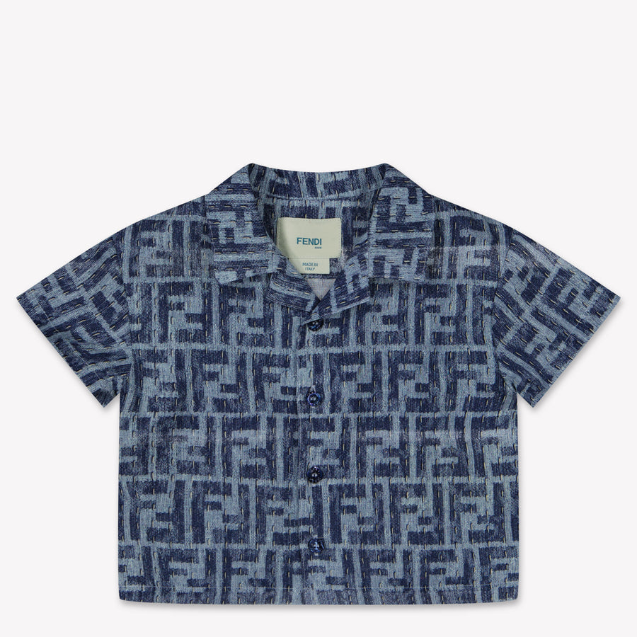 Fendi Bébé Garçons Chemisier Bleu