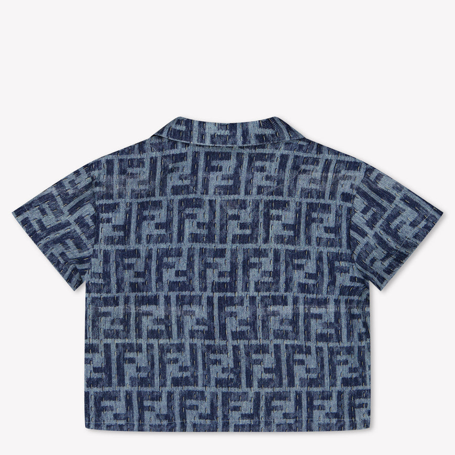 Fendi Bébé Garçons Chemisier Bleu