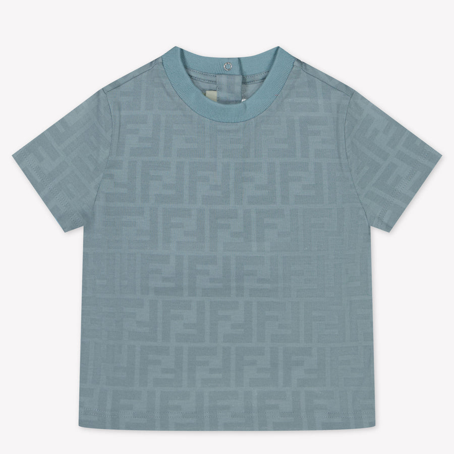 Fendi Bébé Garçons T-shirt Bleu Clair