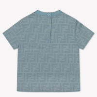 Fendi Bébé Garçons T-shirt Bleu Clair