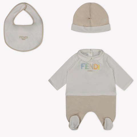 Fendi Bambino Unisex Tuta in scatola Beige