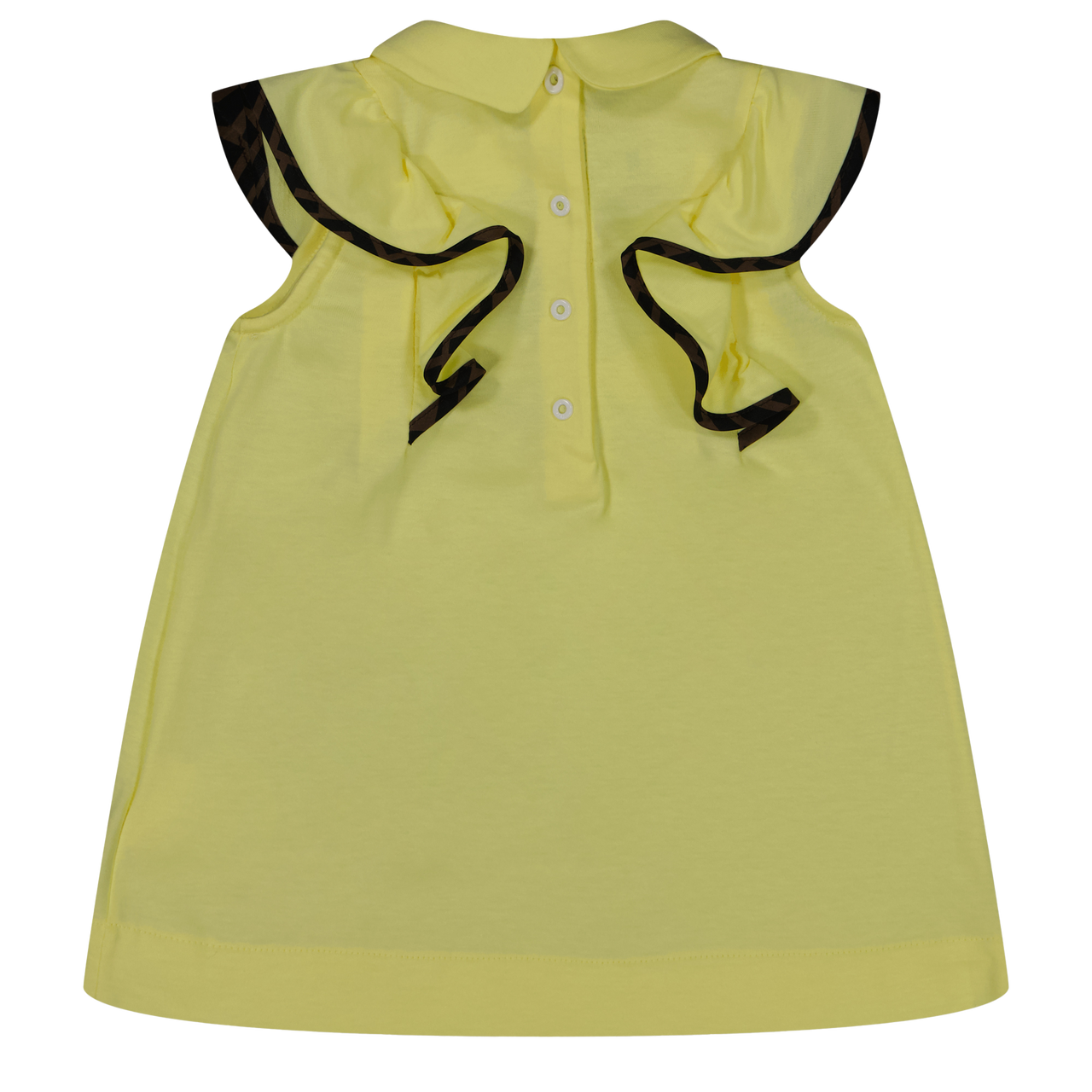 Fendi Bebé Chicas Vestido Amarillo
