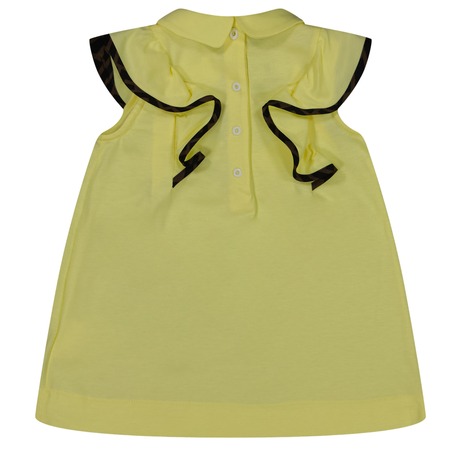 Fendi Bebé Chicas Vestido Amarillo