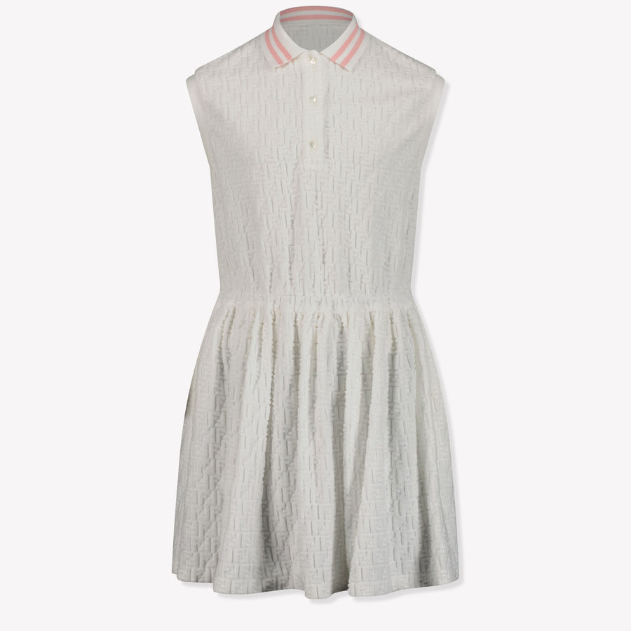 Fendi Enfant Filles Robe Blanc