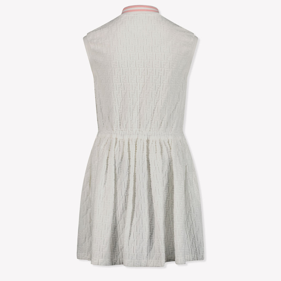 Fendi Enfant Filles Robe Blanc