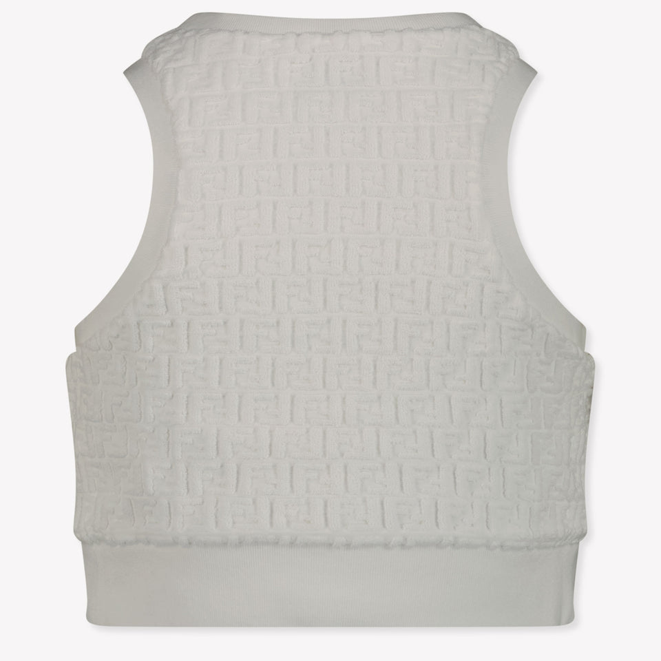 Fendi Kids Girls  T-Shirt White