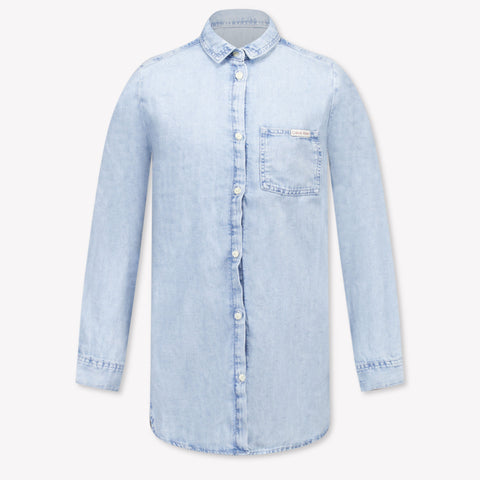 Calvin Klein Enfant Filles Chemisier Bleu Clair