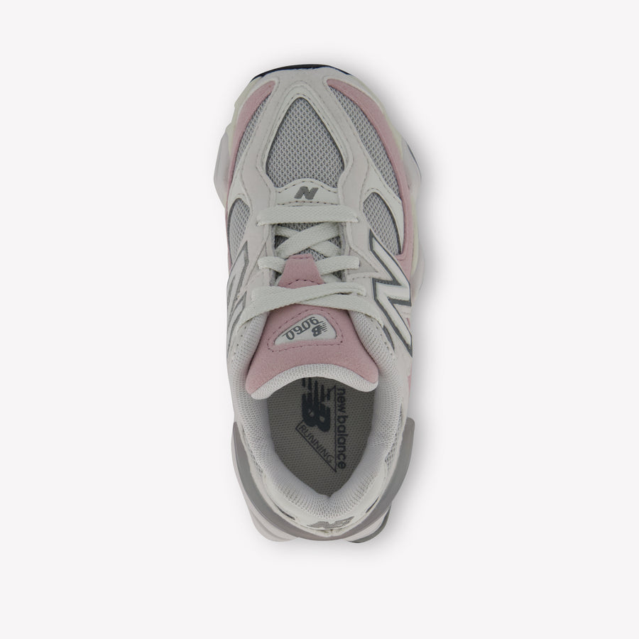 New Balance 9060 Filles Baskets Rose Léger