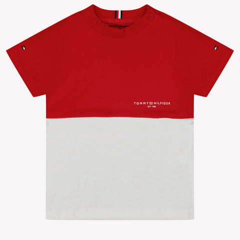 Tommy Hilfiger Bambino Ragazzi Maglietta dentro Rosso