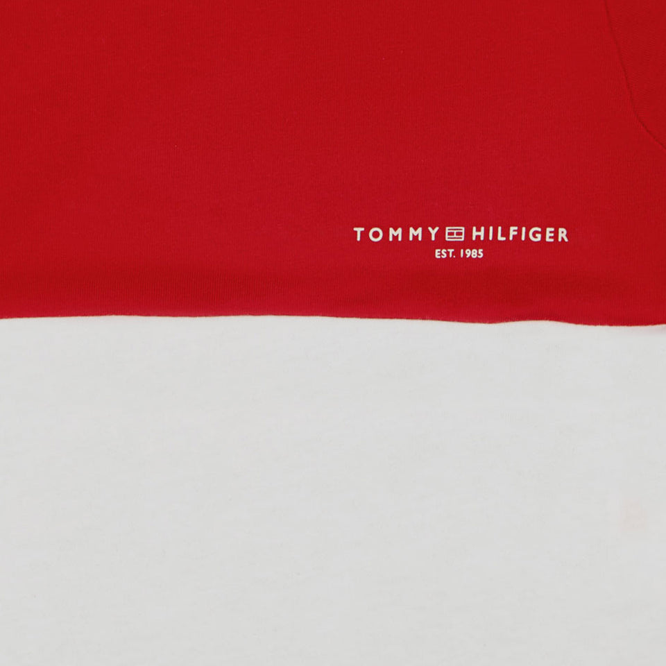 Tommy Hilfiger Bambino Ragazzi Maglietta dentro Rosso