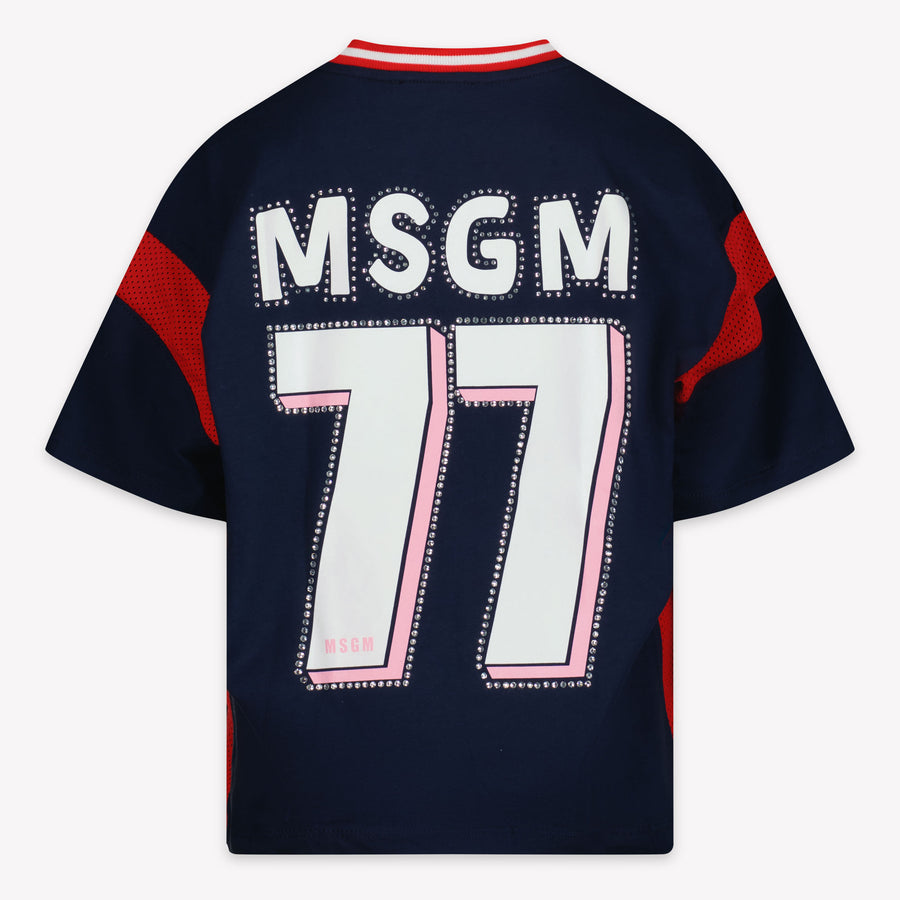 MSGM Kinder Mädchen T-Shirt Marineblau