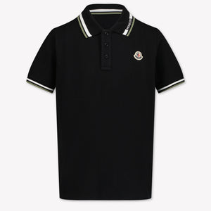 Moncler Enfant Garçons Polo Noir